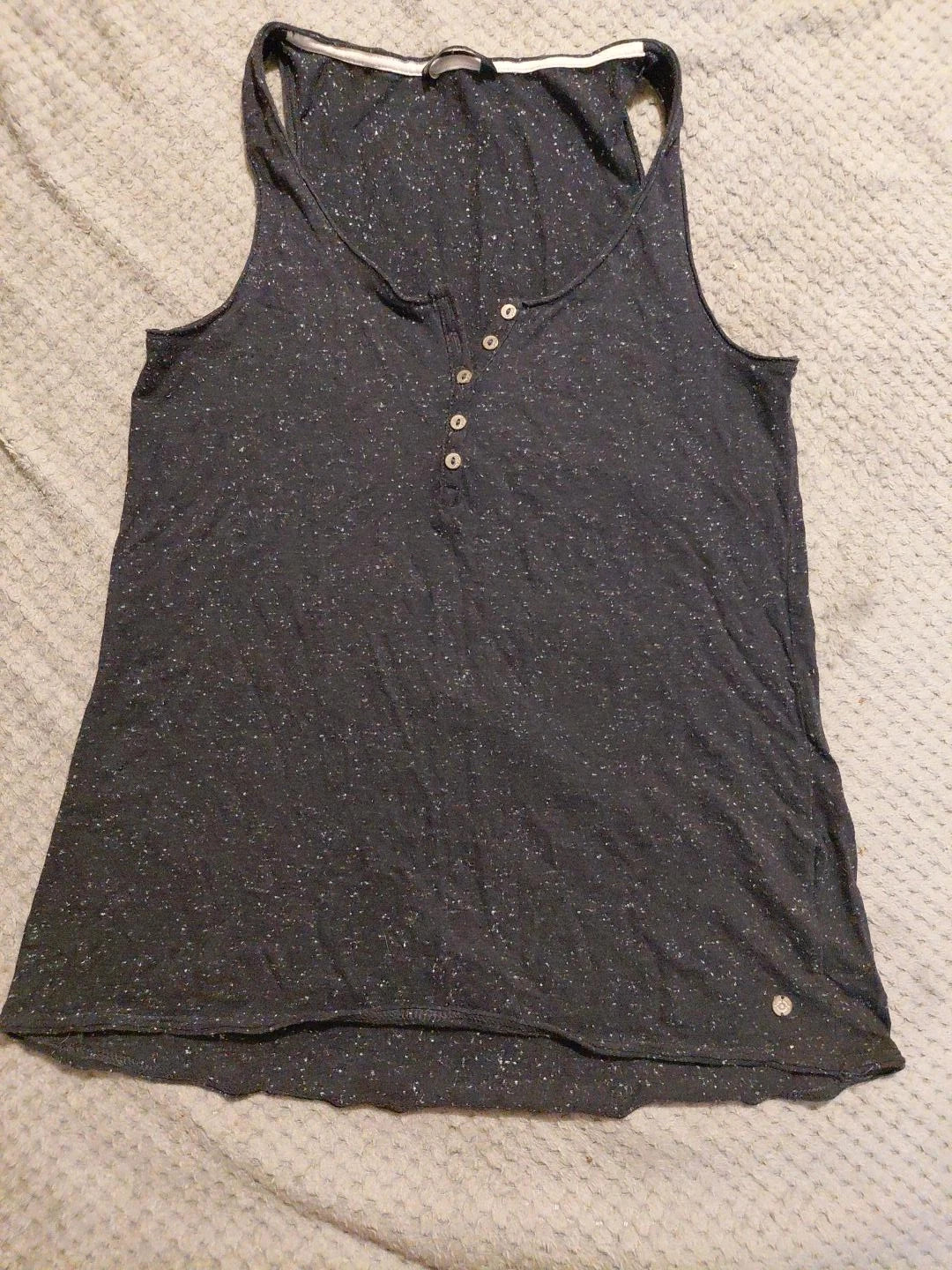 Débardeur femme Bonobo noir chiné à boutons – Taille S