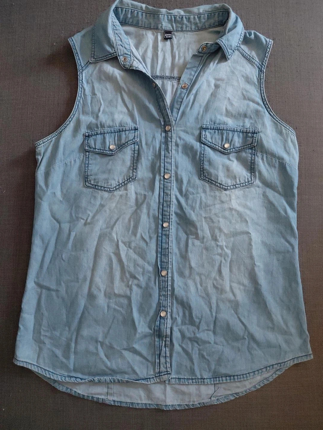 Chemise sans manches en jean bleu clair – Style décontracté – Pimkie – taille M / 38 / 10 2