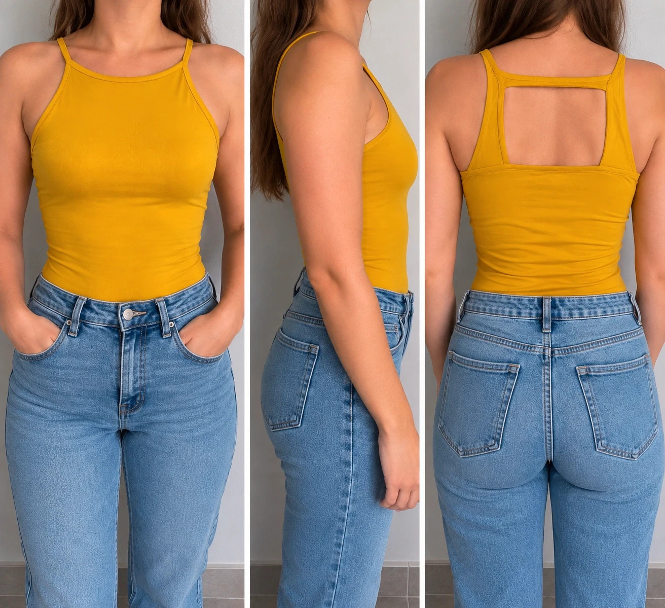 Body jaune moutarde Jennyfer – Taille XS