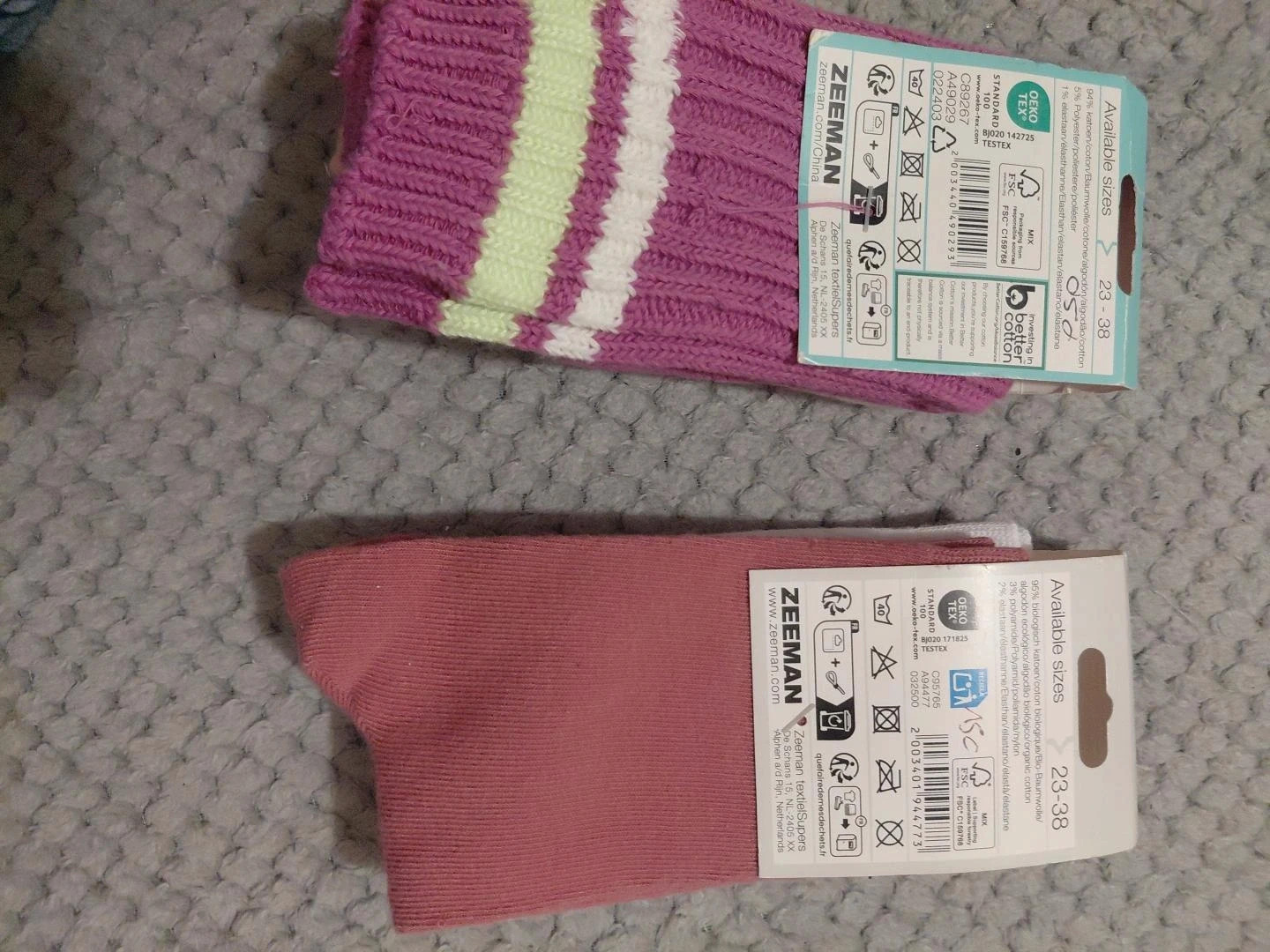 Lot de 4 paires de chaussettes fille – Zeeman – Taille 31/34 et 23/38 – Zeeman – taille 31-33 2