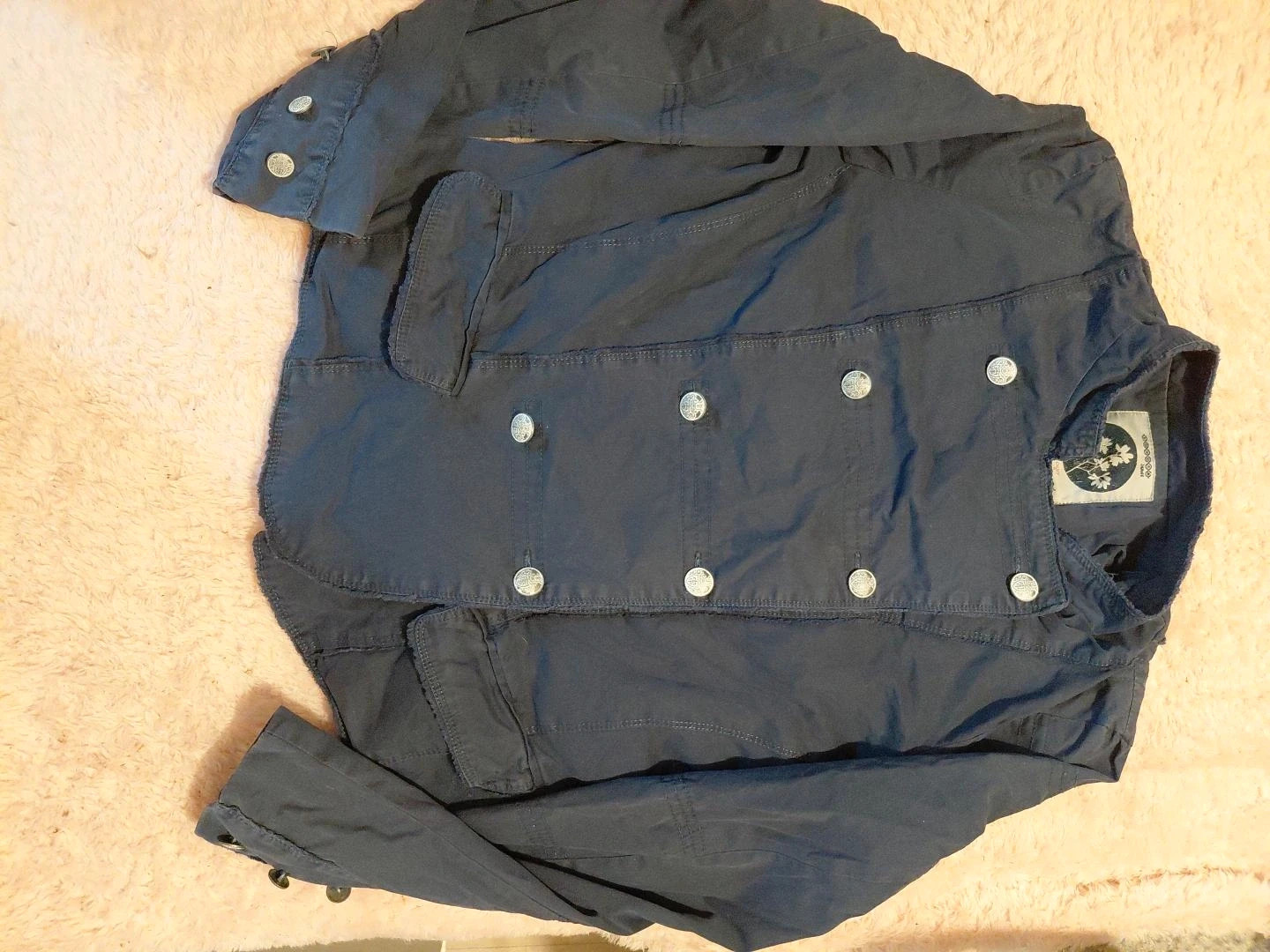 Veste femme bleu marine style militaire – Taille M – boutons argentés – Heritage – taille M / 38 / 10 2