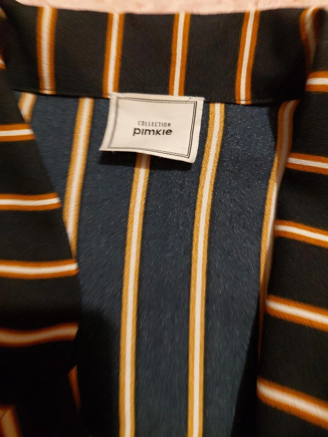 Blazer Pimkie Collection M estimé – Noir rayé jaune/moutarde – Élégant – Pimkie – taille S / 36 / 8 4