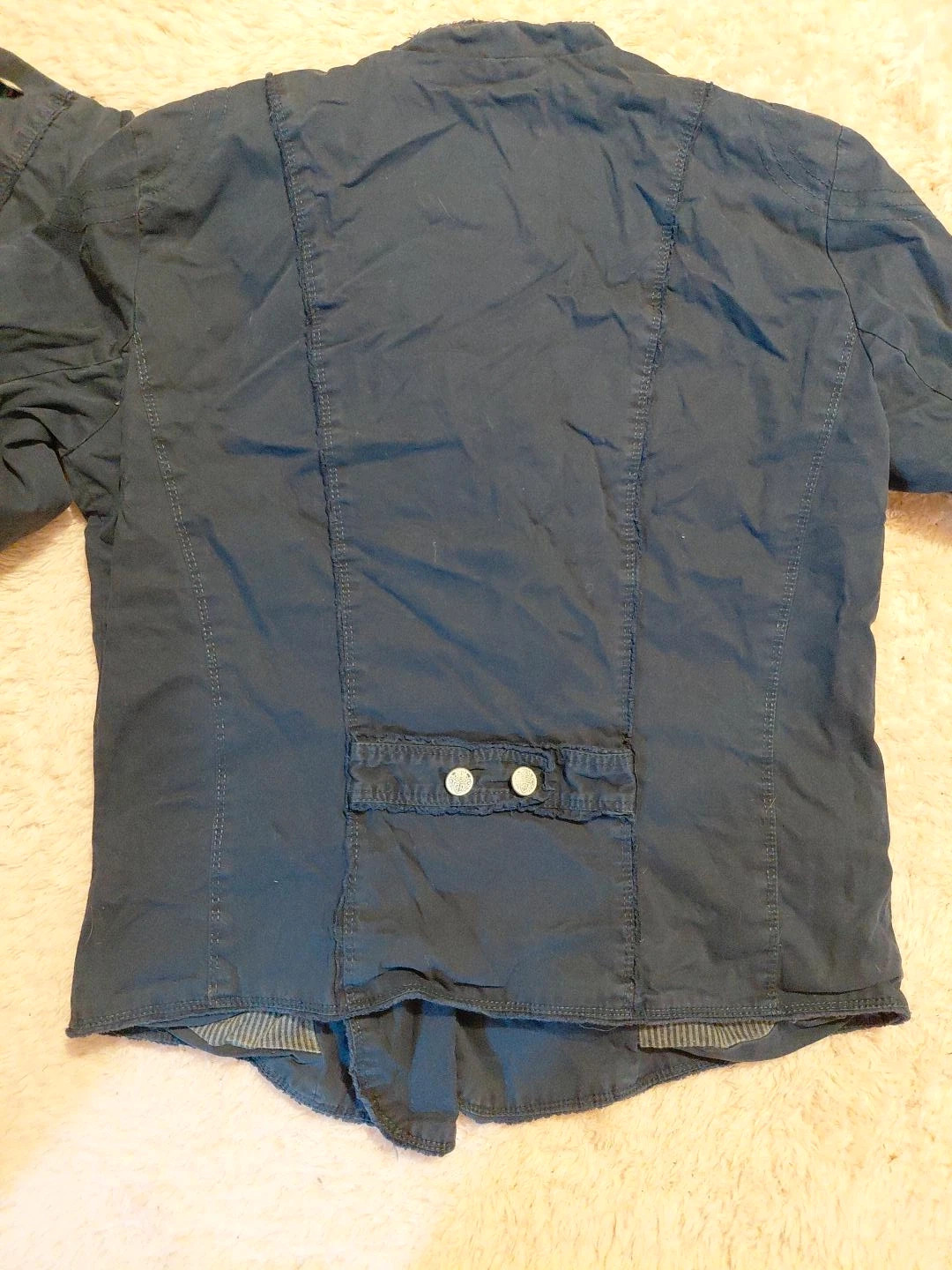 Veste femme bleu marine style militaire – Taille M – boutons argentés – Heritage – taille M / 38 / 10 4