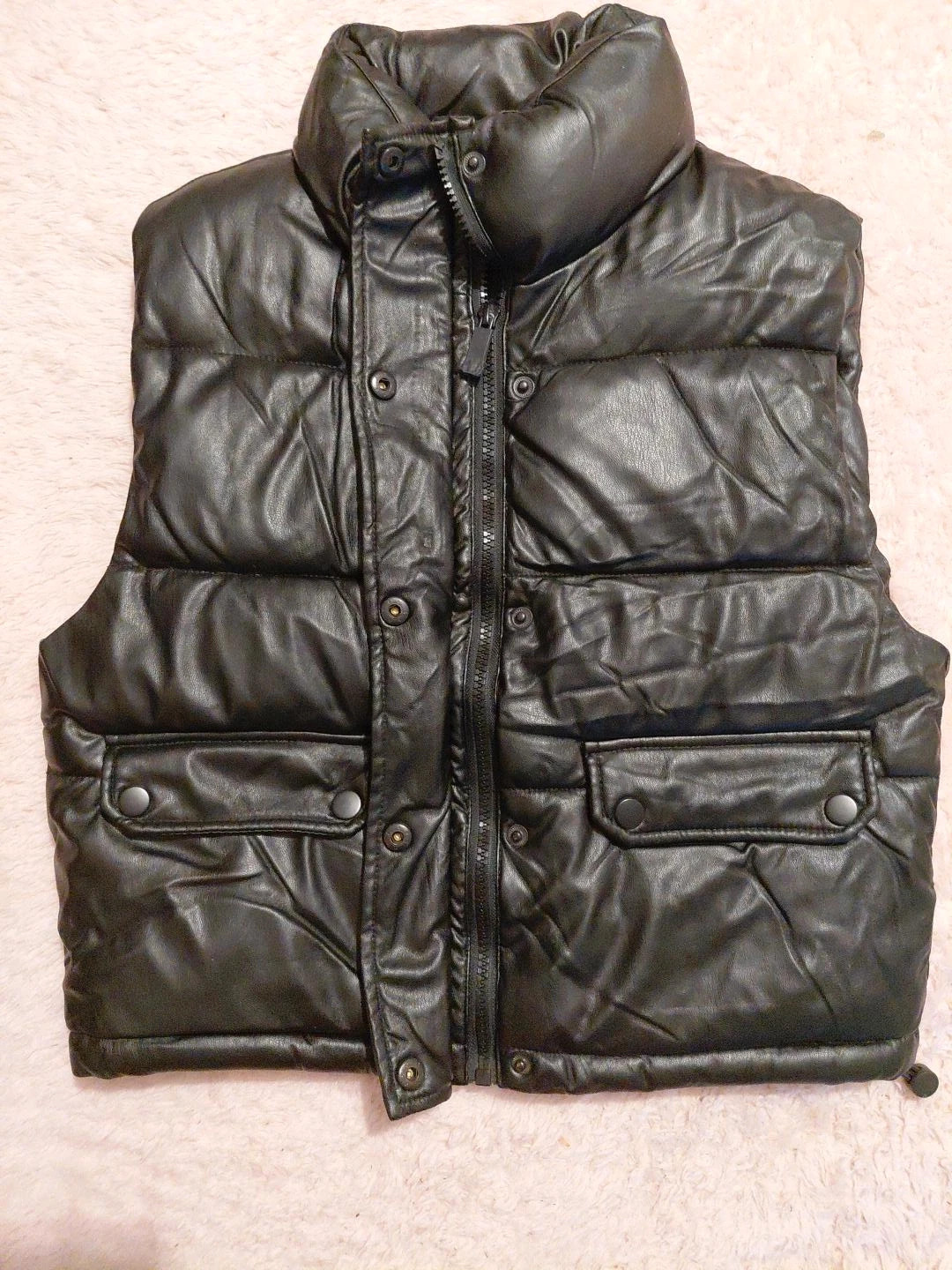 Doudoune sans manches noire matelassée à capuche – Très bon état – Jennyfer – taille XXS / 32 / 4 2