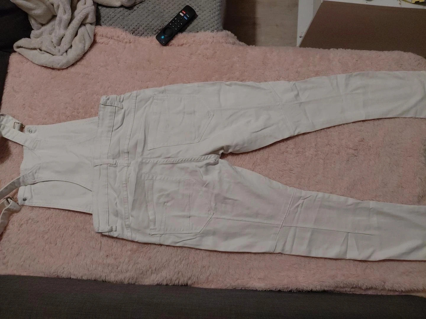 Salopette blanche en jean effet déchiré – Femme – urbanrags – taille S / 36 / 8 3