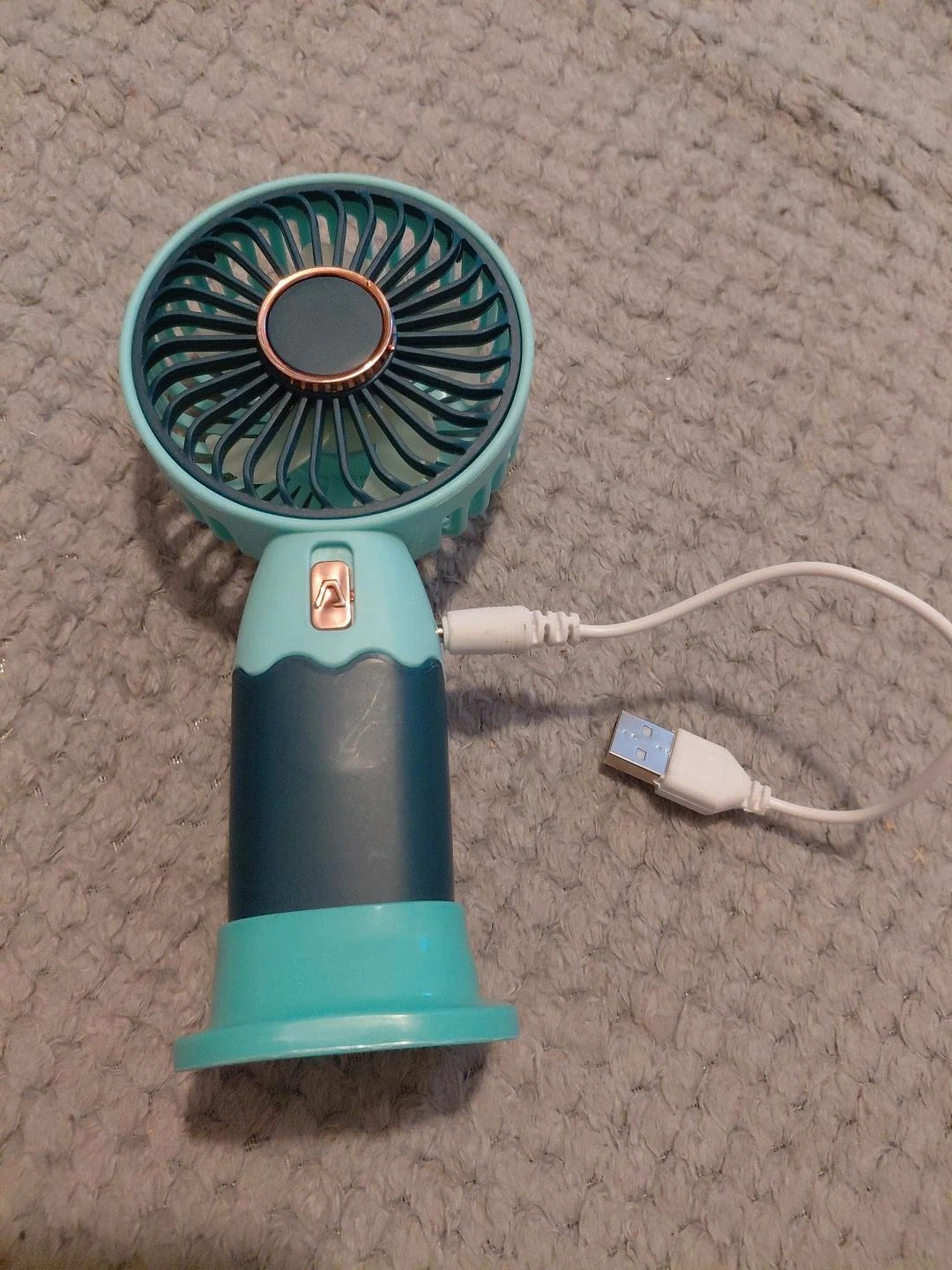 Mini ventilateur portable USB neuf – Bleu turquoise