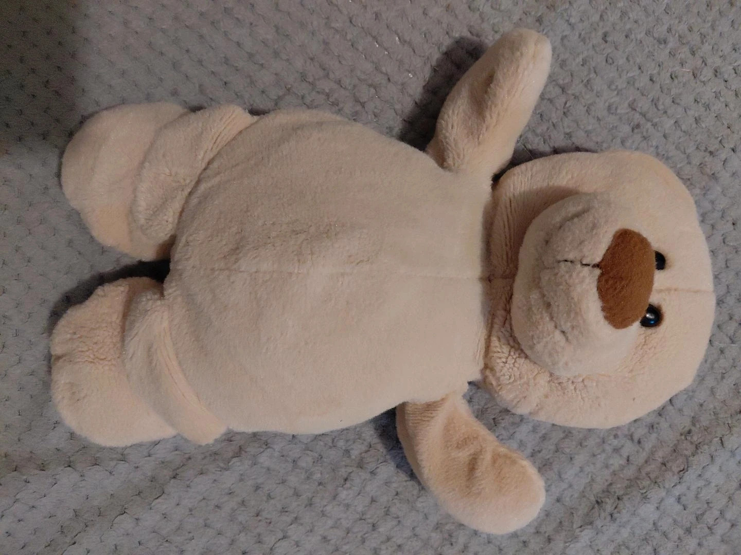 Peluche ours beige vintage – Douce et câline