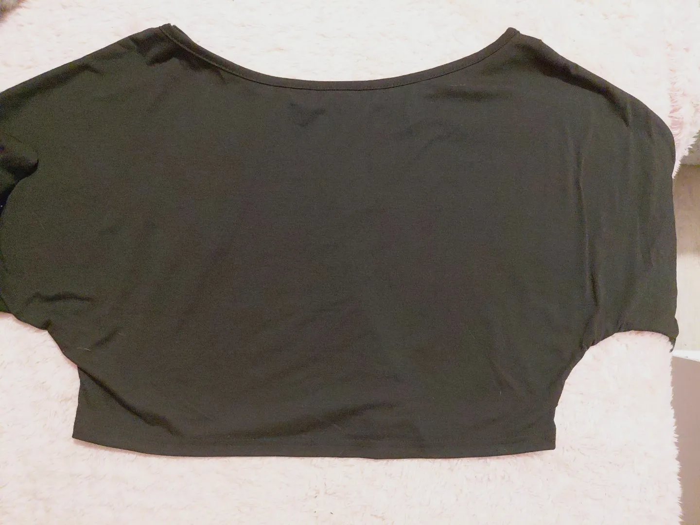 Crop top noir manches chauve-souris – Sans – taille S 3