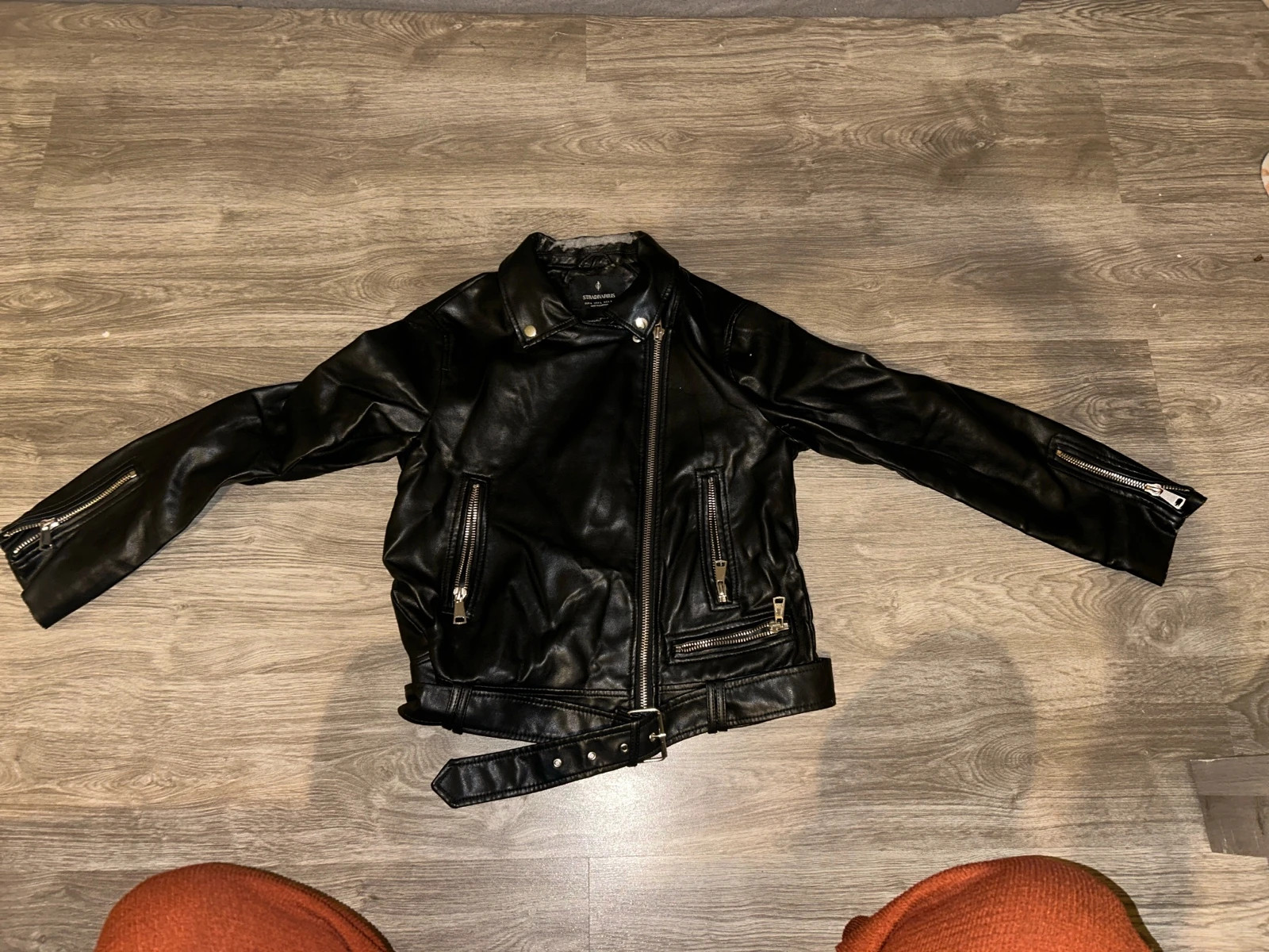 Veste en cuir Stradivarius taille L