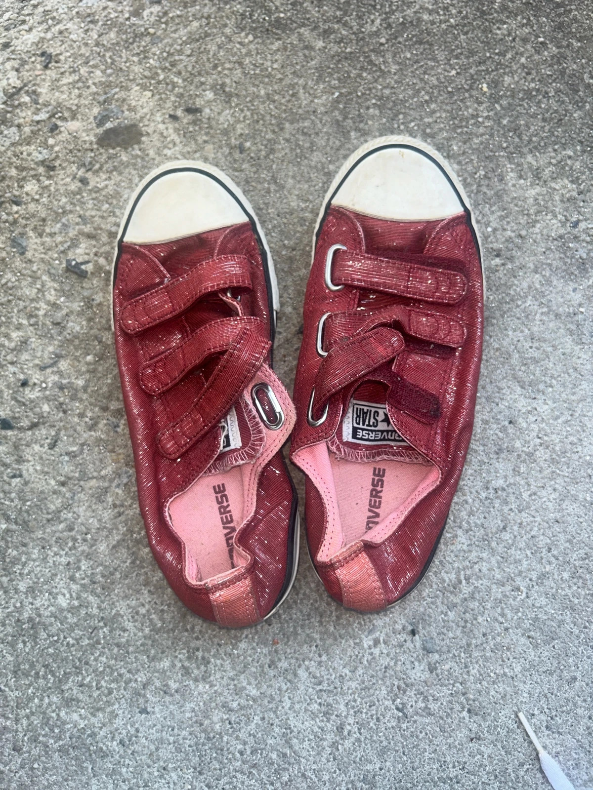 Converse basses rouge bordeaux / glitter taille 35 – Converse – taille 35 2