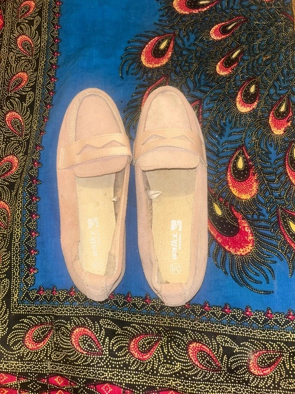 Mocassin Rose poudré taille 38 en Daim