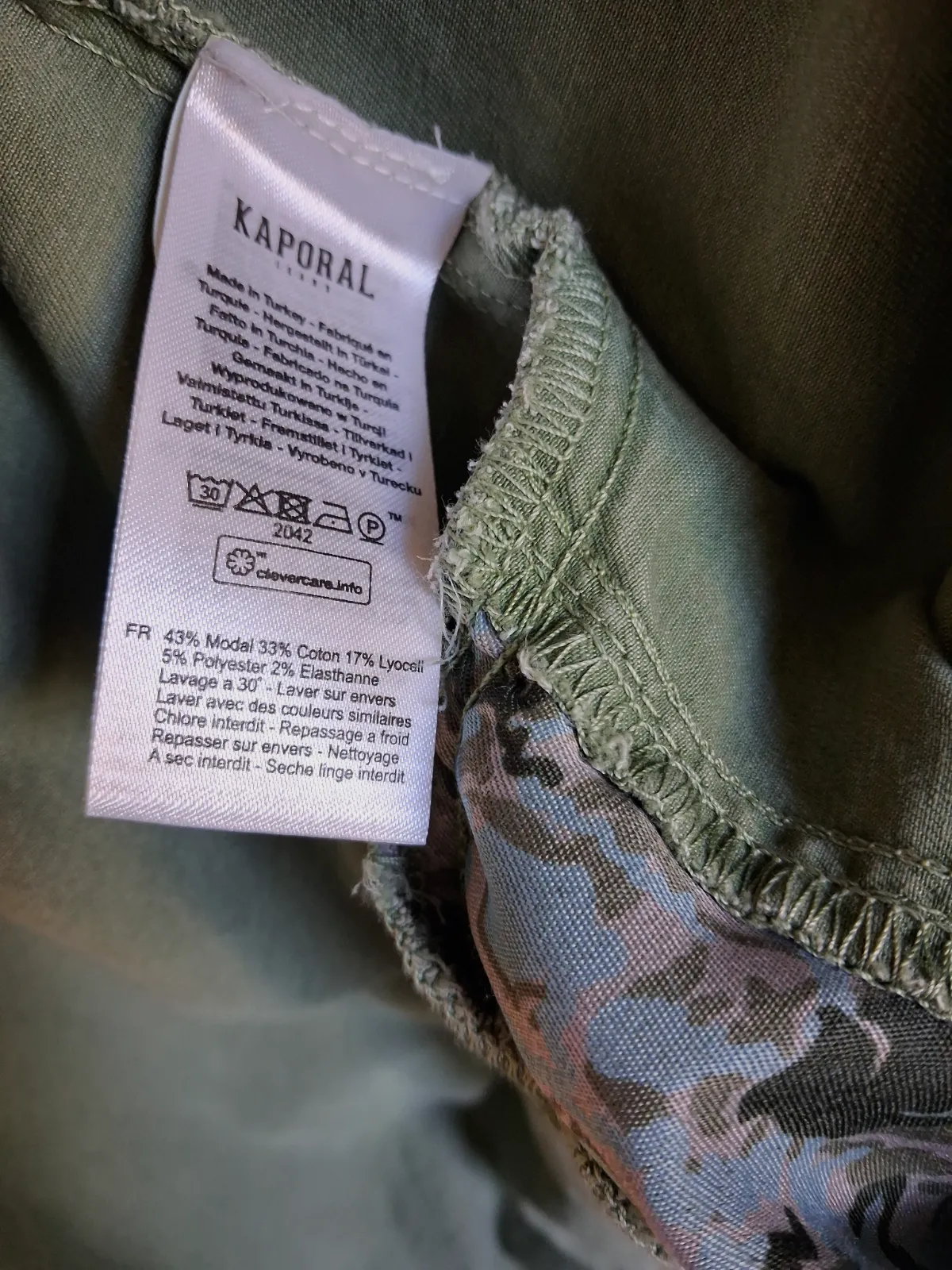Veste légère à capuche Kaporal vert d'eau – Kaporal – taille L 5