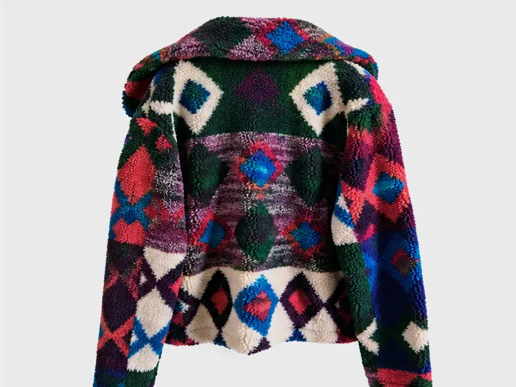 Veste en moumoute Desigual à motifs géométriques – Desigual – taille L 3