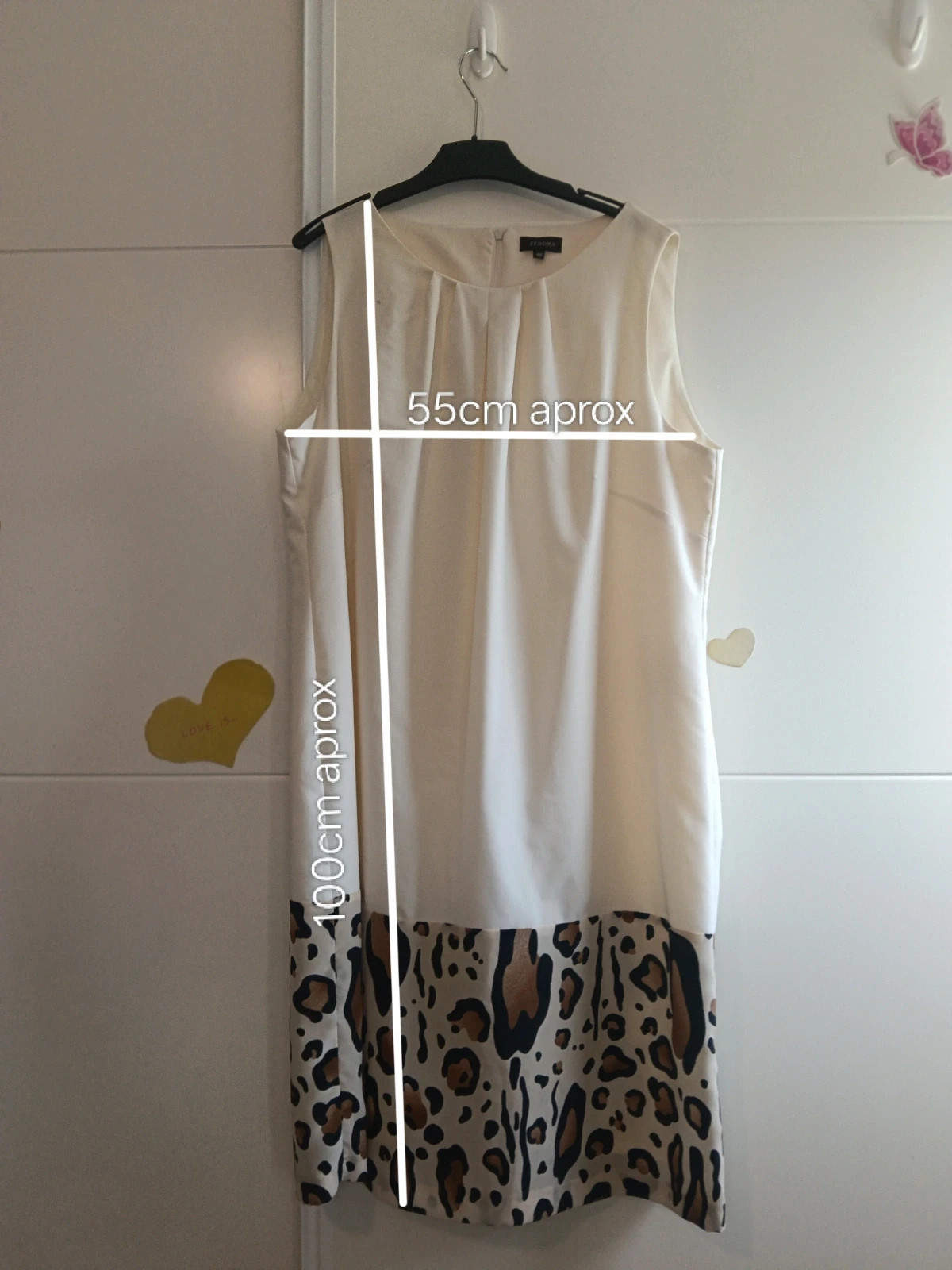 Vestido bicolor leopardo Zendra Talla 46 No envío por Vinteg Go 🙏