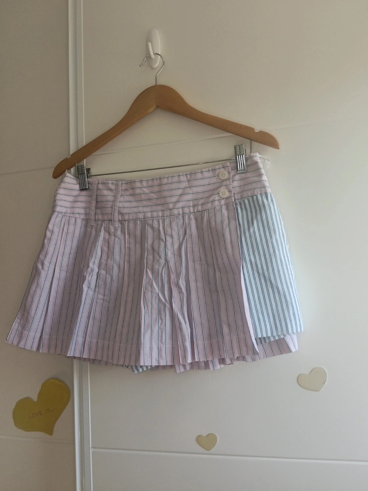 Falda/ pantalón rayas rosa/ azul #Zara Talla M No envío por Vinteg Go 🙏 – Zara – taille M / 38 / 10 2