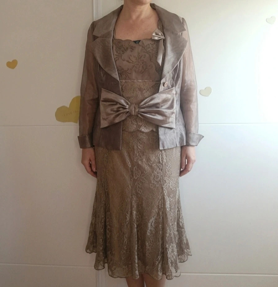 Traje de fiesta/madrina Nicchi (4 piezas) - Talla 44 - Impecable viral 💎 No envío por Vinteg Go 🙏