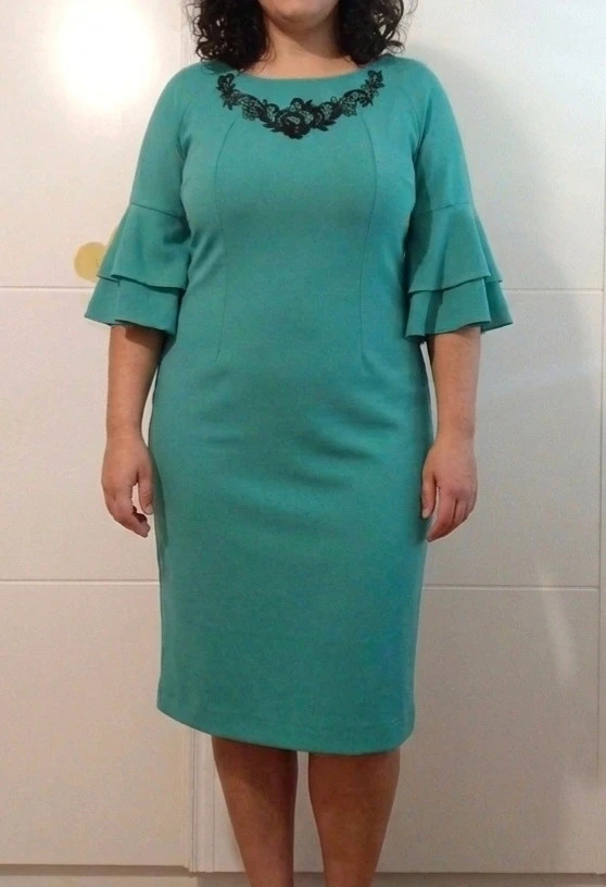 Vestido mangas con #volantes Viral #verde 💚 Permotex víral Talla 48 No envío por Vinteg Go 🙏 – permotex – taille 4XL / 48 / 20