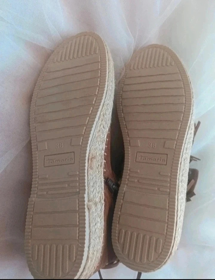 Botines ante marrón flecos y yute Tamaris 38 viral No envío por Vinteg Go 🙏 – Tamaris – taille 38 4