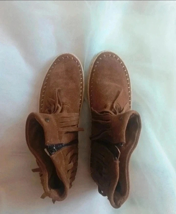 Botines ante marrón flecos y yute Tamaris 38 viral No envío por Vinteg Go 🙏 – Tamaris – taille 38 5