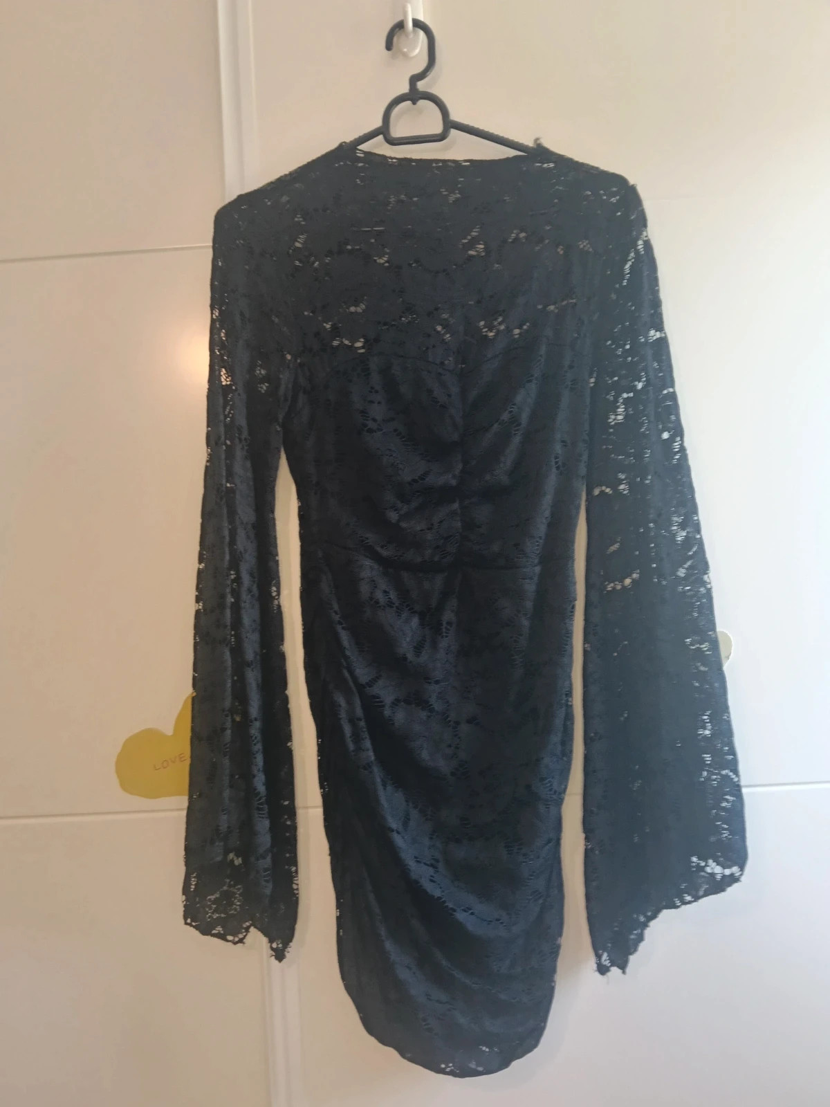 Vestido corto negro de encaje con mangas acampanadas - Talla Única 💎 No envío por Vinteg Go – boutique local – taille Taille unique 2