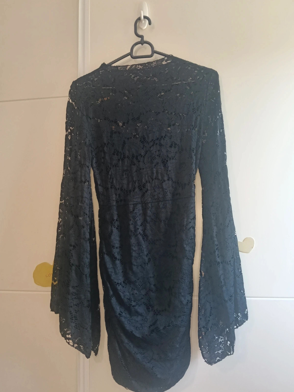 Vestido corto negro de encaje con mangas acampanadas - Talla Única 💎 No envío por Vinteg Go – boutique local – taille Taille unique 3