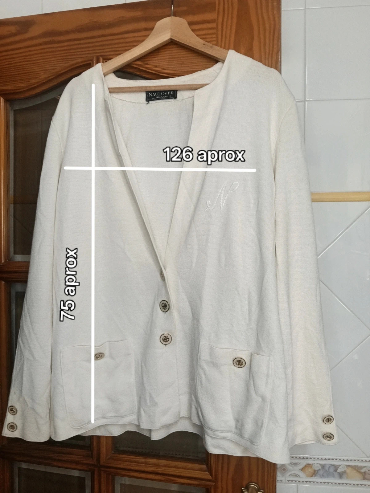 Noulover#Chaqueta punto #Naulover Talla 6 (48/50) Blazer Crudo viral No envío por Vinteg Go 🙏