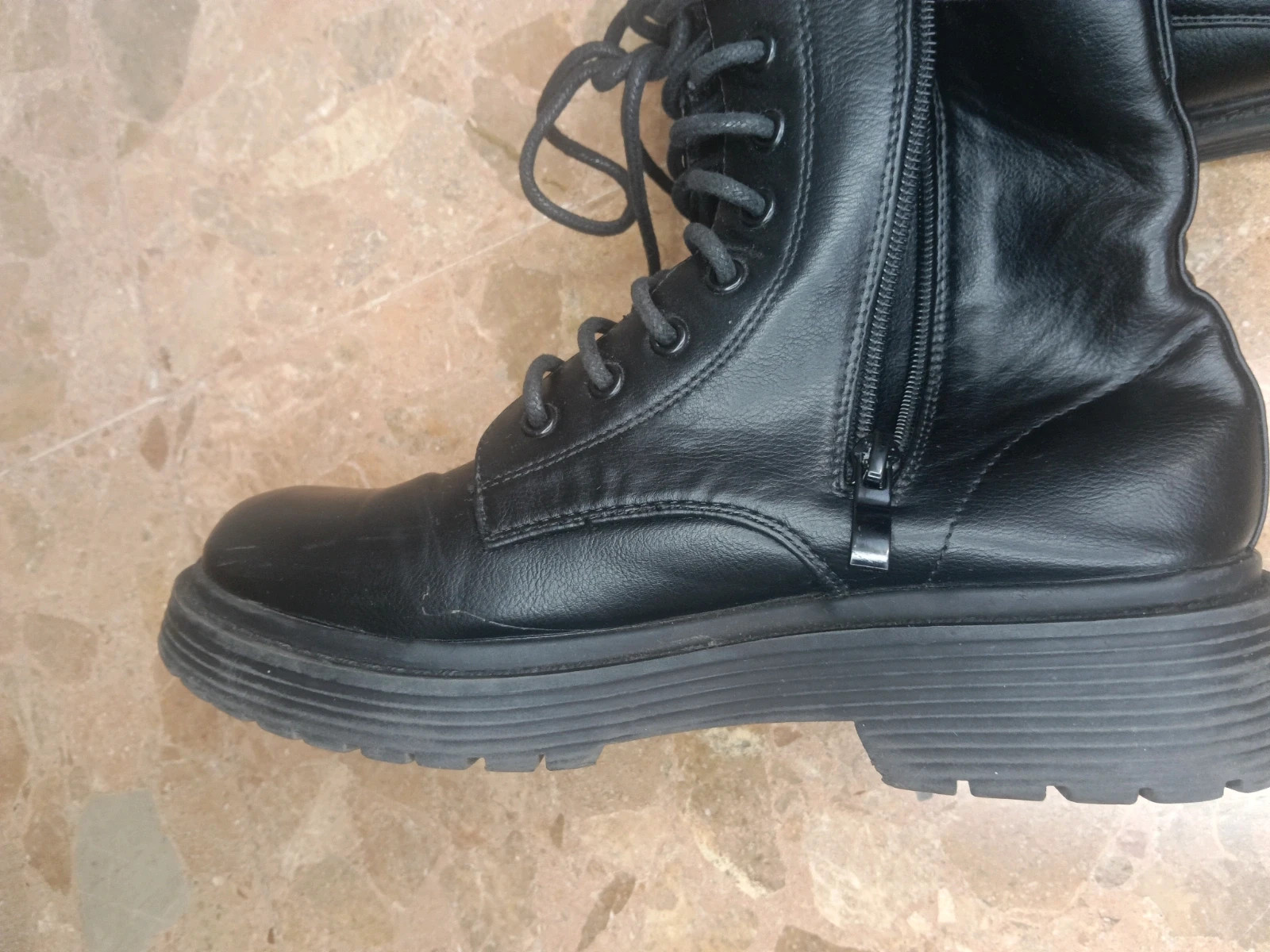 Botas militares negras Buonarotti Talla 37 Con cordones y cremallera Viral 💥 – Buonarotti – taille 37 5