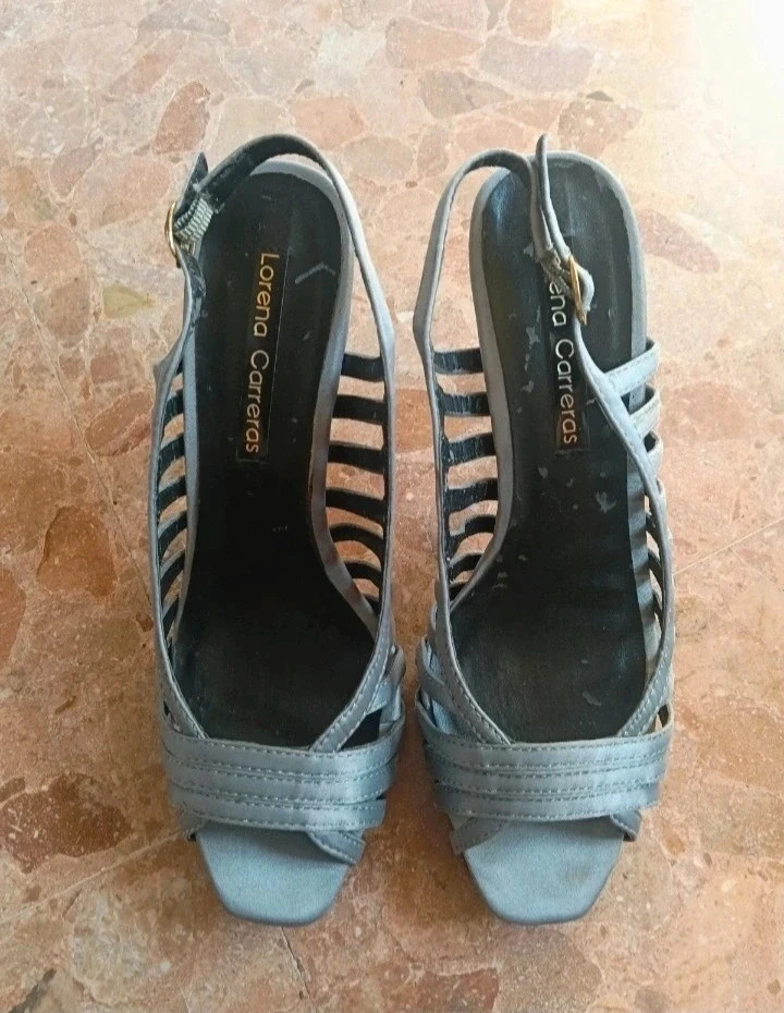 Sandalias fiesta Viral gris plata Lorena Carreras T.39 No envío por Vinteg Go 🙏 – Lorena Carreras – taille 39 2