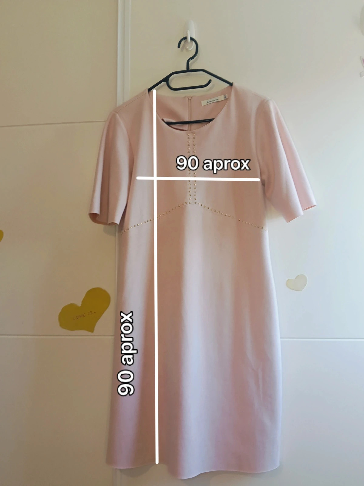 Vestido Rosa palo con tachuelas La Morena Talla S/38