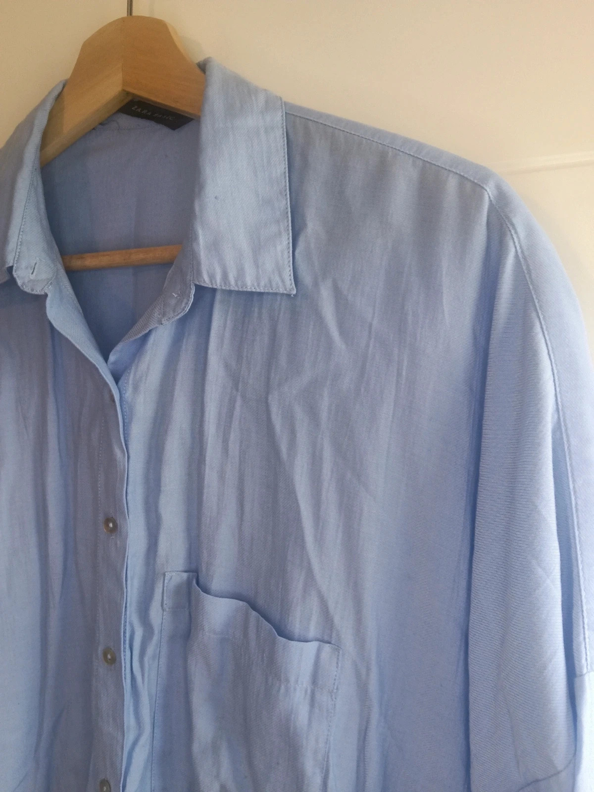 Camisa Azul Zara Viral Oversize Talla M ( hasta 52/54 )Plus Size)medidas No envío por Vinteg Go 🙏 – Zara – taille M / 38 / 10 4