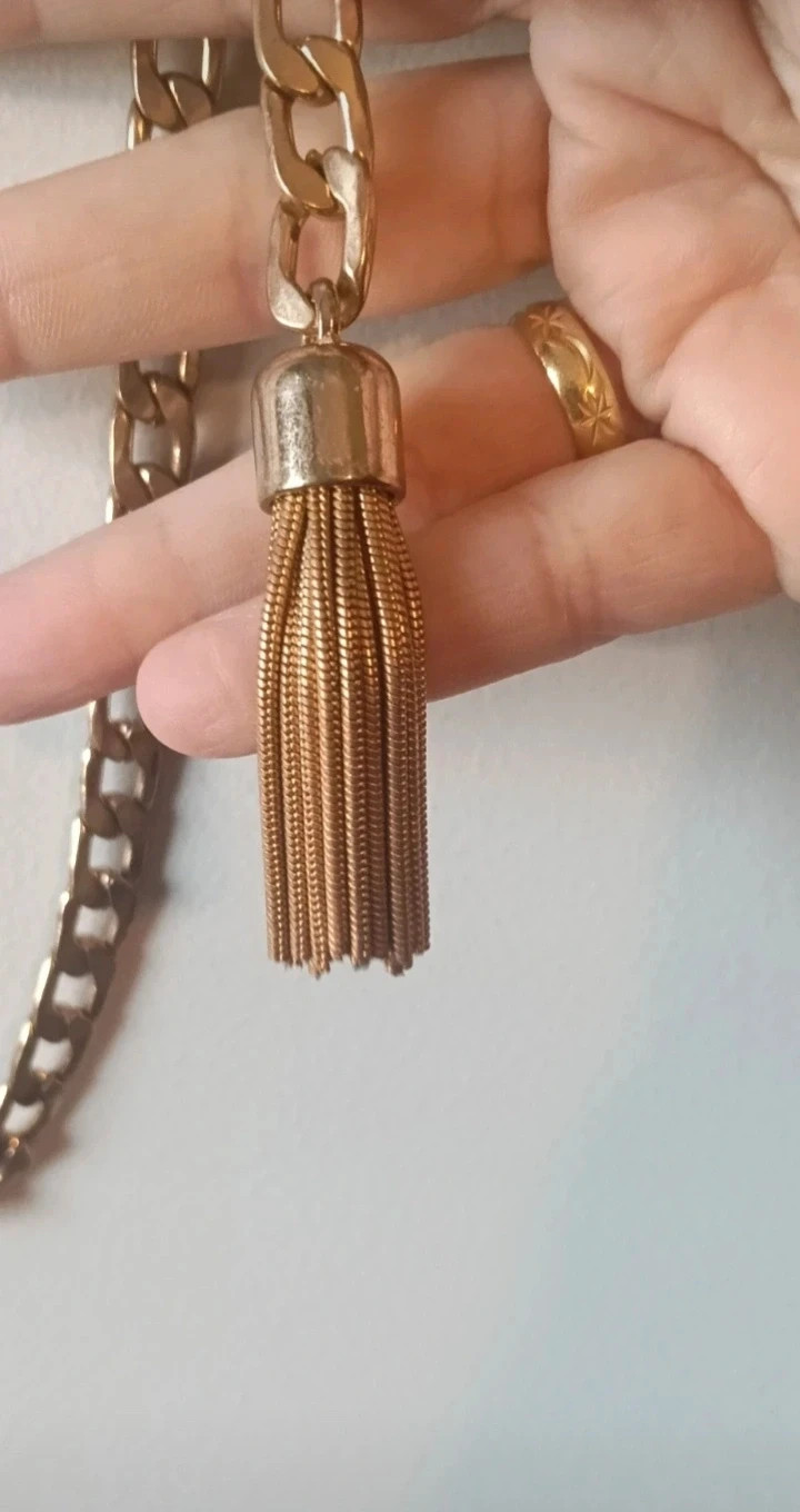 MANGO cinturón joya 💎 dorado con borlas NUEVO No envío por Vinteg Go 🙏 – Mango Touch – taille 85 cm 3