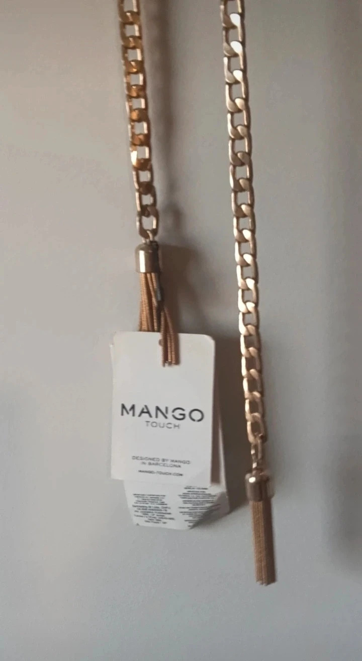 MANGO cinturón joya 💎 dorado con borlas NUEVO No envío por Vinteg Go 🙏 – Mango Touch – taille 85 cm