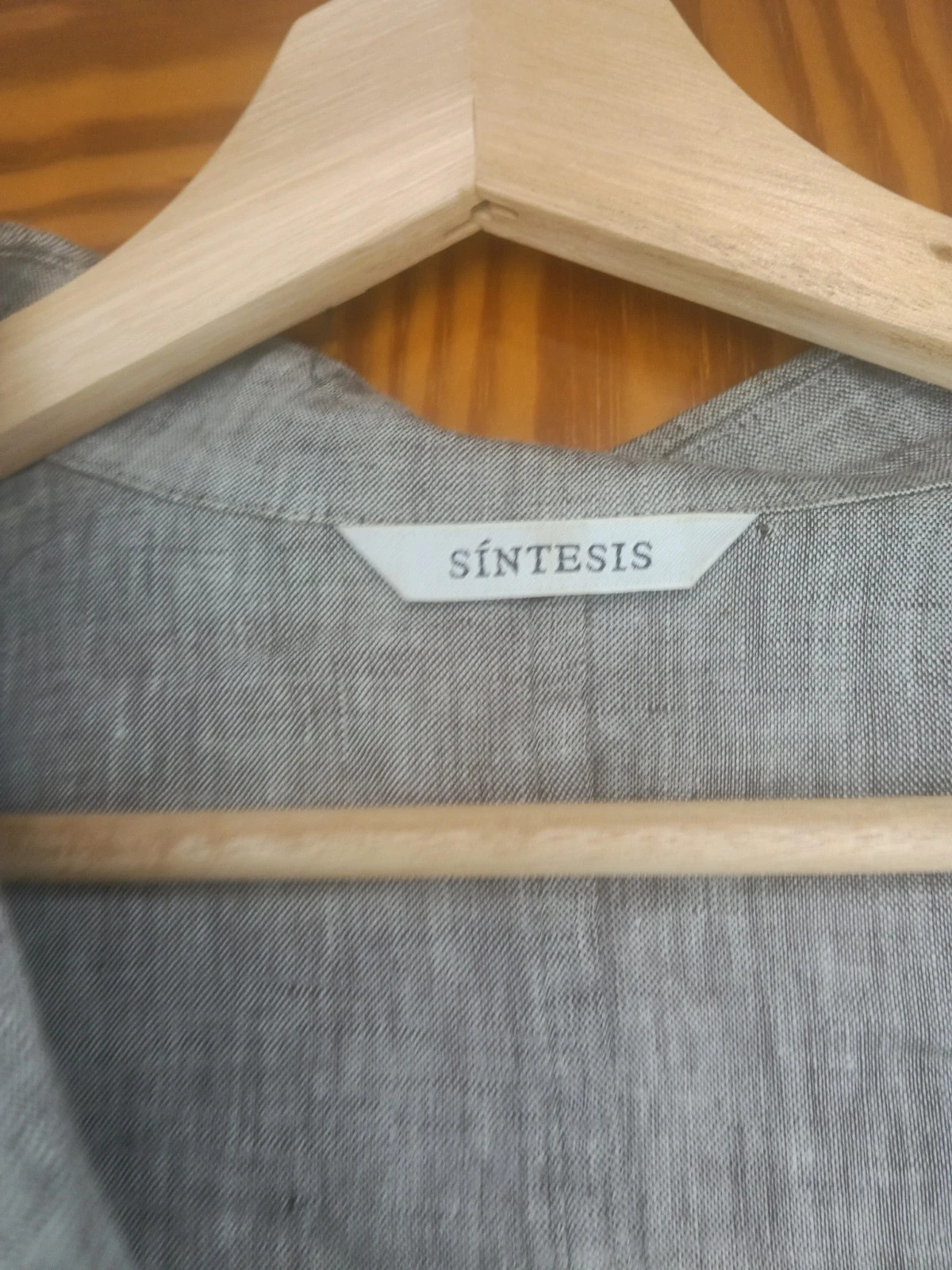 Sobrecamisa Gris de lino Síntesis viral- Talla 52 / 54 Plus Size ( medidas) – Síntesis – taille 6XL / 52 / 24 3