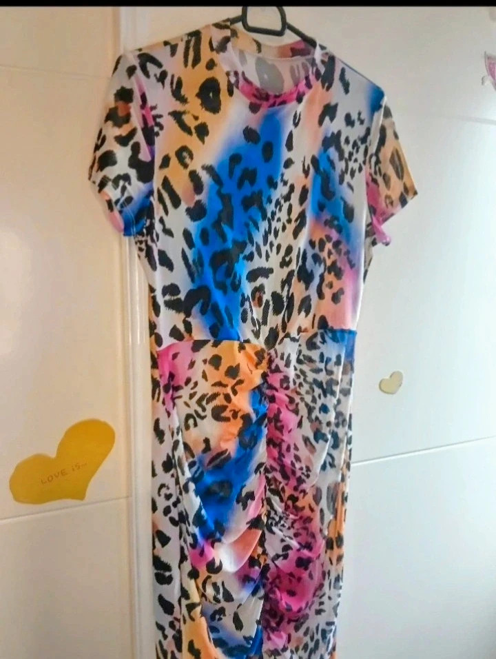 Vestido fruncido Multicolor Shein Talla L ( Da 36 a 40 ) NO envío por Vinteg Go 🙏 – Shein – taille L / 40 / 12 4