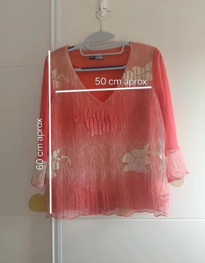 Blusa Floral Coral Anvito Talla L(G) Viral 🔥 No envío por Vinteg Go 🙏 – Anvito – taille L / 40 / 12