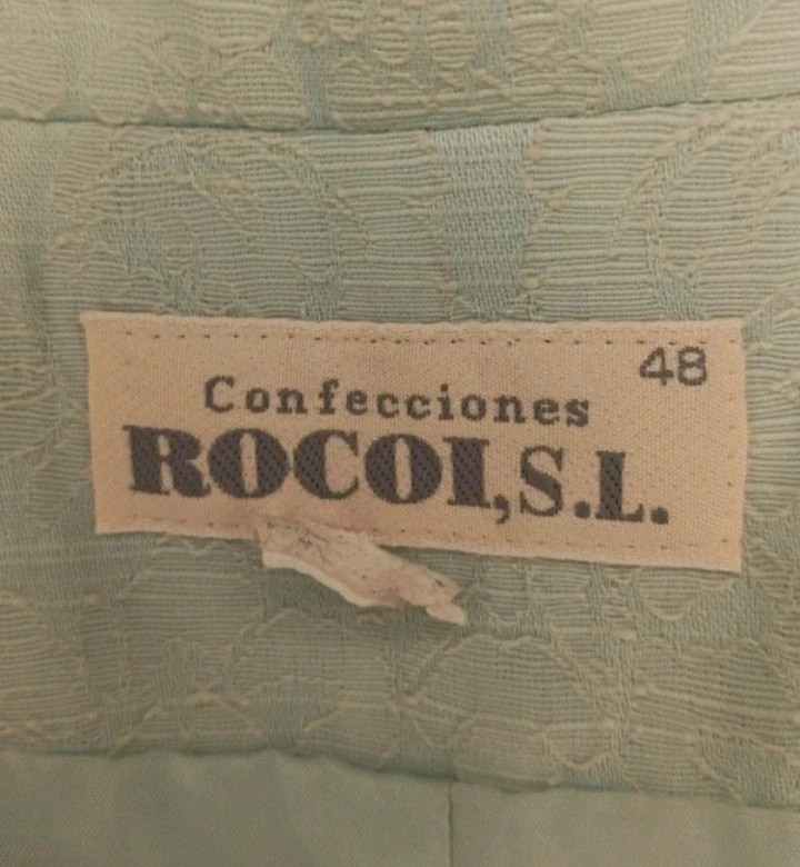 Americana elegante Floral Menta de Rocoí Talla 48 viral 💚 No envío por Vinteg Go 🙏 – confecciones Rocoi – taille 4XL / 48 / 20 5