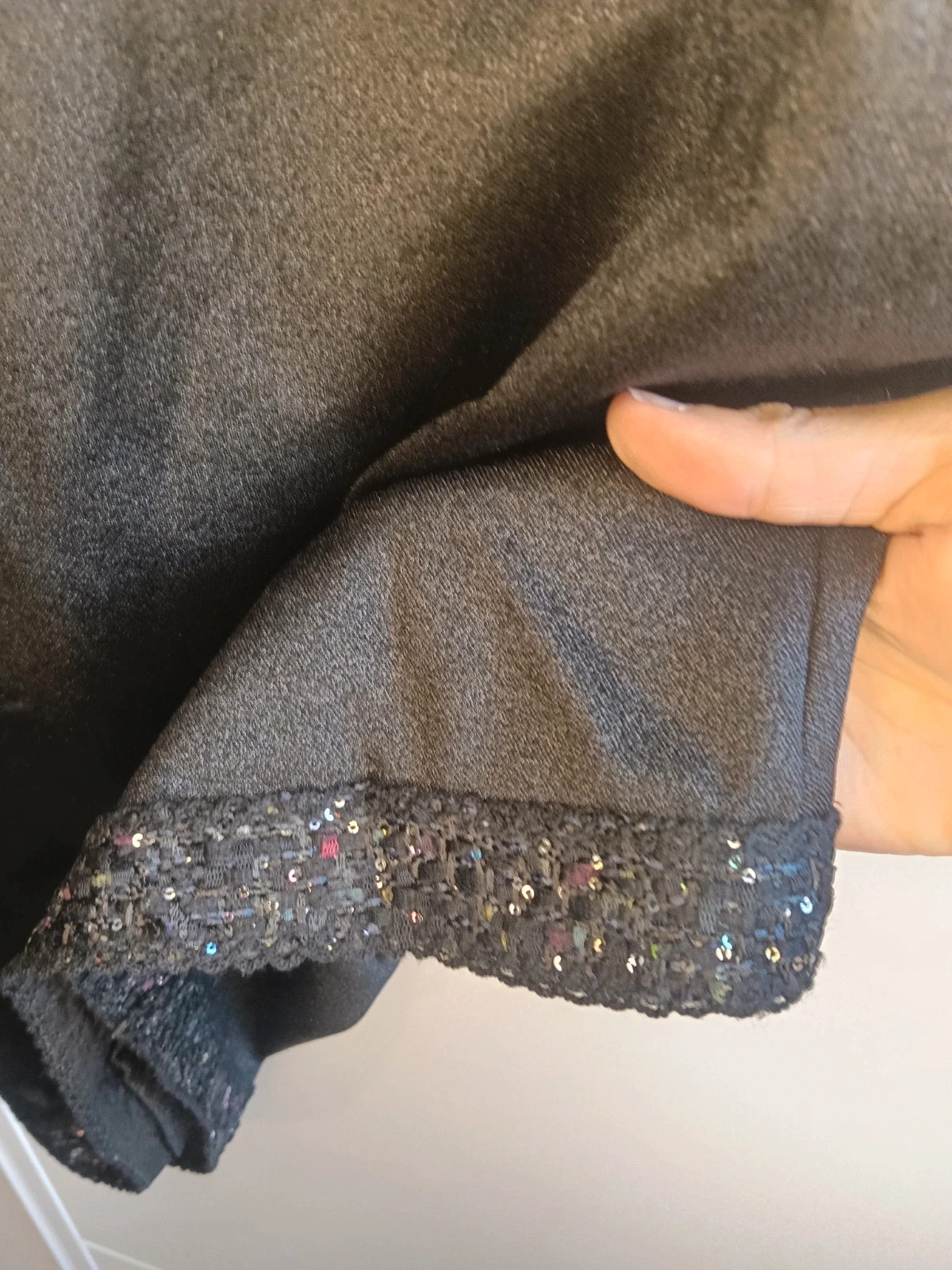 Vestido Negro Brillante y2k Talla única ( medidas)con Hombreras No envío por Vinteg Go 🙏 – M-Made in Italy – taille Taille unique 3