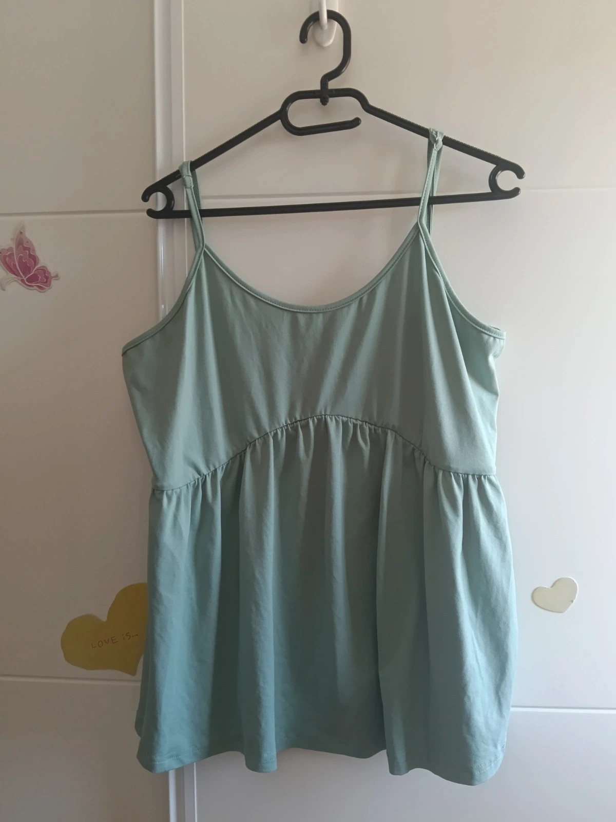 Top Verde Menta Shein Curve viral Talla 46 (1XL) Nuevo