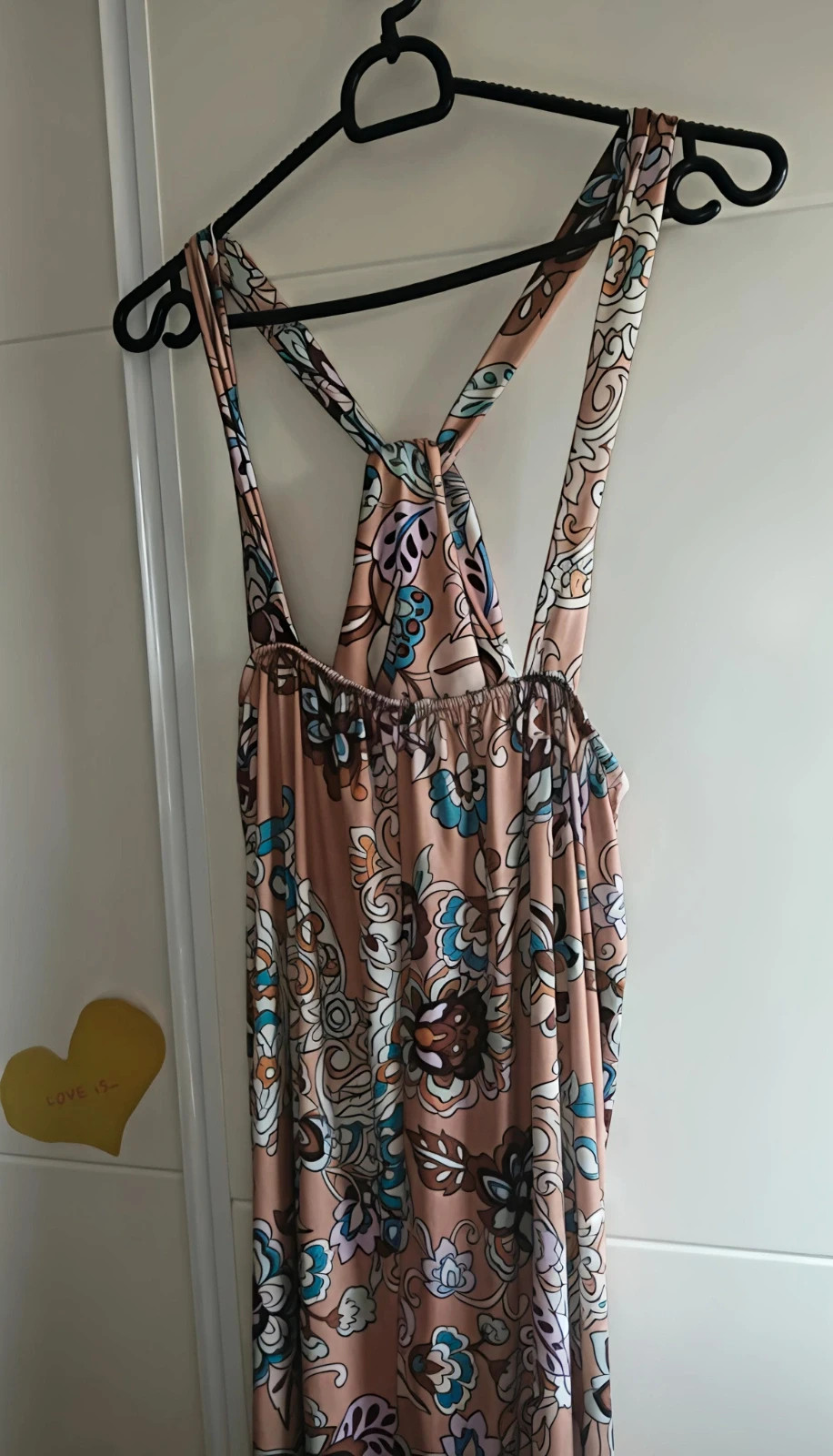 Vestido largo boho viral cuello Halter talla única curvy ( 42/54) No envío por Vinteg Go 🙏