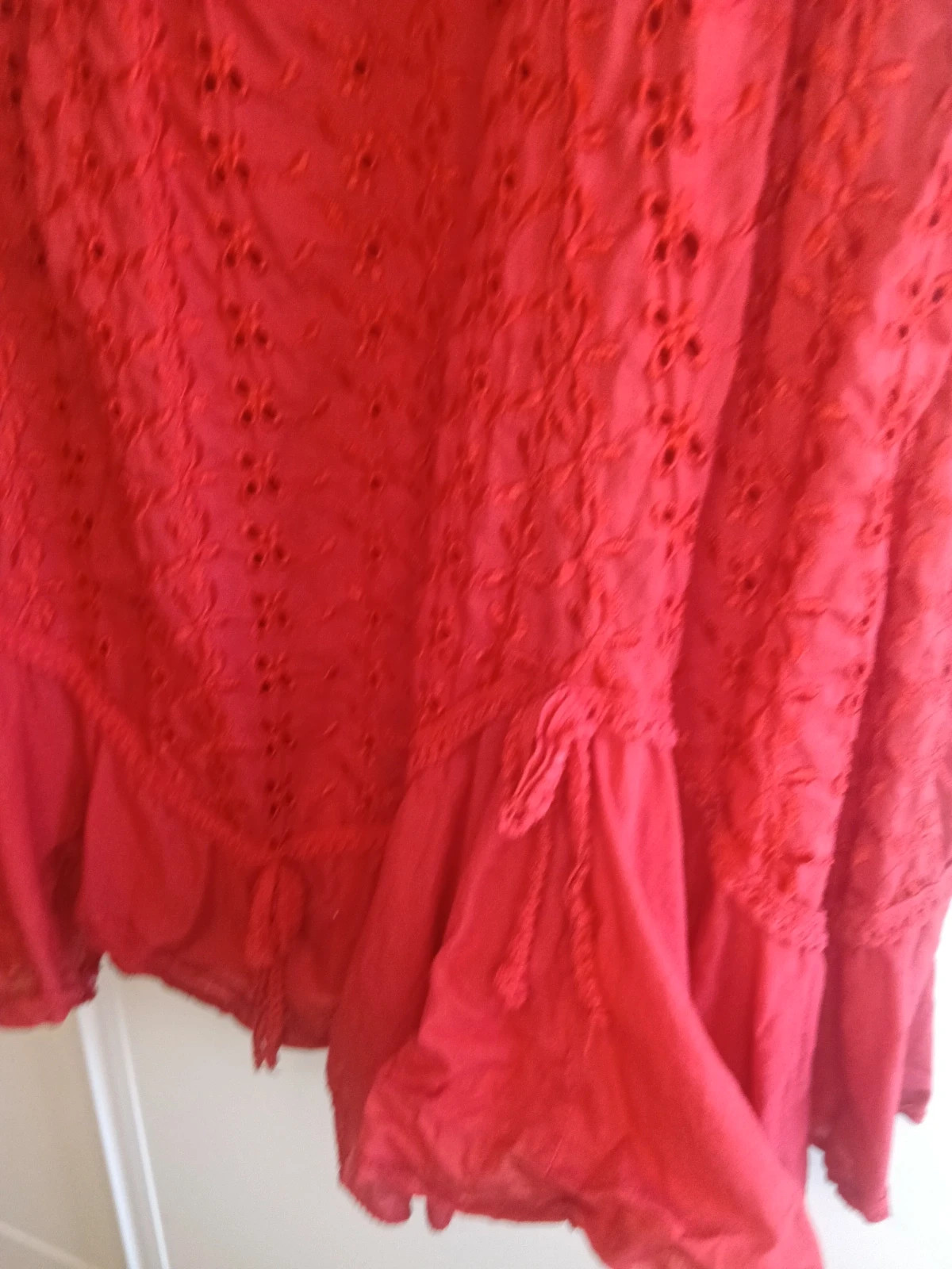 Falda Roja Campesina viral Cintura elástica Talla L 🌟( No envío por Vinteg Go) – Moda Italiana – taille L / 40 / 12 5