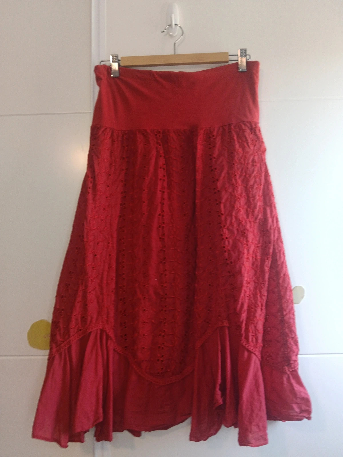 Falda Roja Campesina viral Cintura elástica Talla L 🌟( No envío por Vinteg Go) – Moda Italiana – taille L / 40 / 12 4
