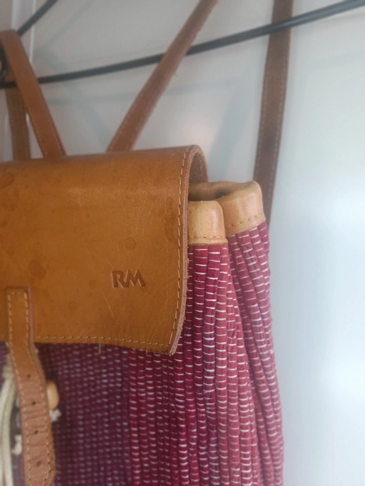Mochila 🎒 Artesanal Camel/ Burdeos Viral 💥No envío por Vinteg Go 🙏 2