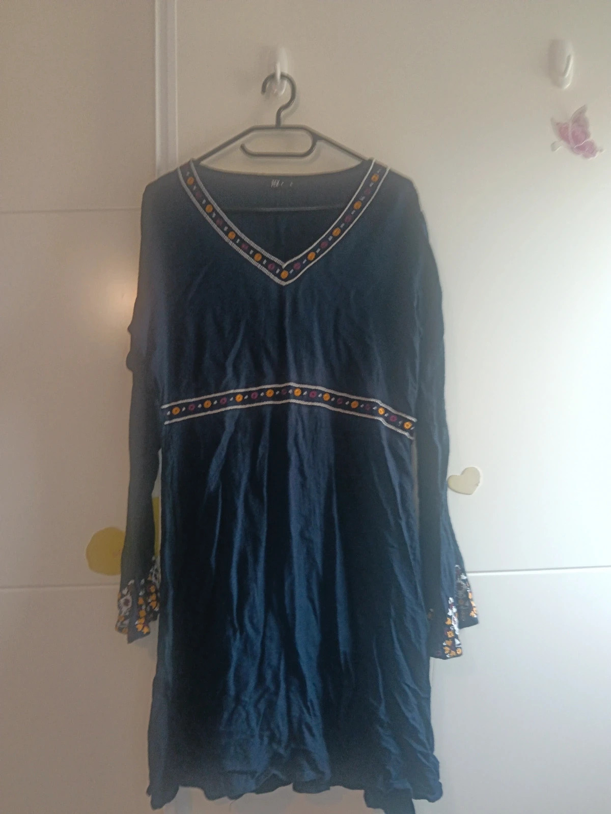 Vestido boho azul marino TEX Talla L (bordados) viral 🔥 – TEX – taille L / 40 / 12