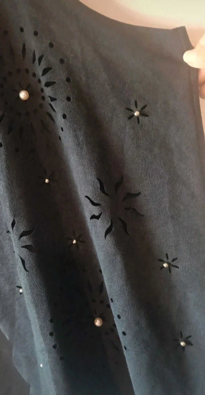 Conjunto 2 piezas Camiseta blanca y chaleco negro troquelado (Talla Única Grande)( Medidas) viral 🔥 – Local – taille Taille unique 5