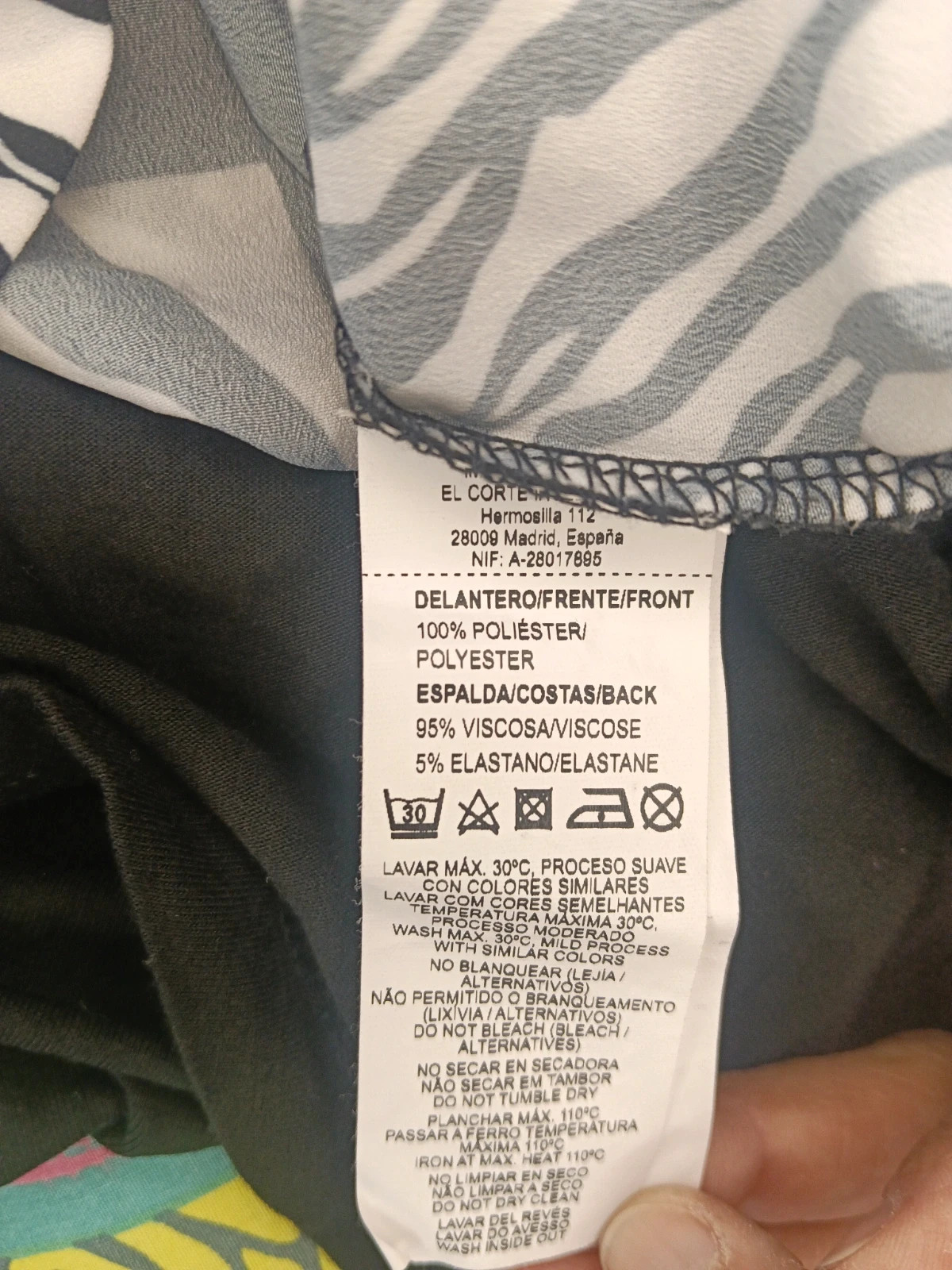 Blusa viral El Corte Inglés Cebra - Manga 3/4 - Talla 46 – El Corte Inglés – taille XXXL / 46 / 18 4