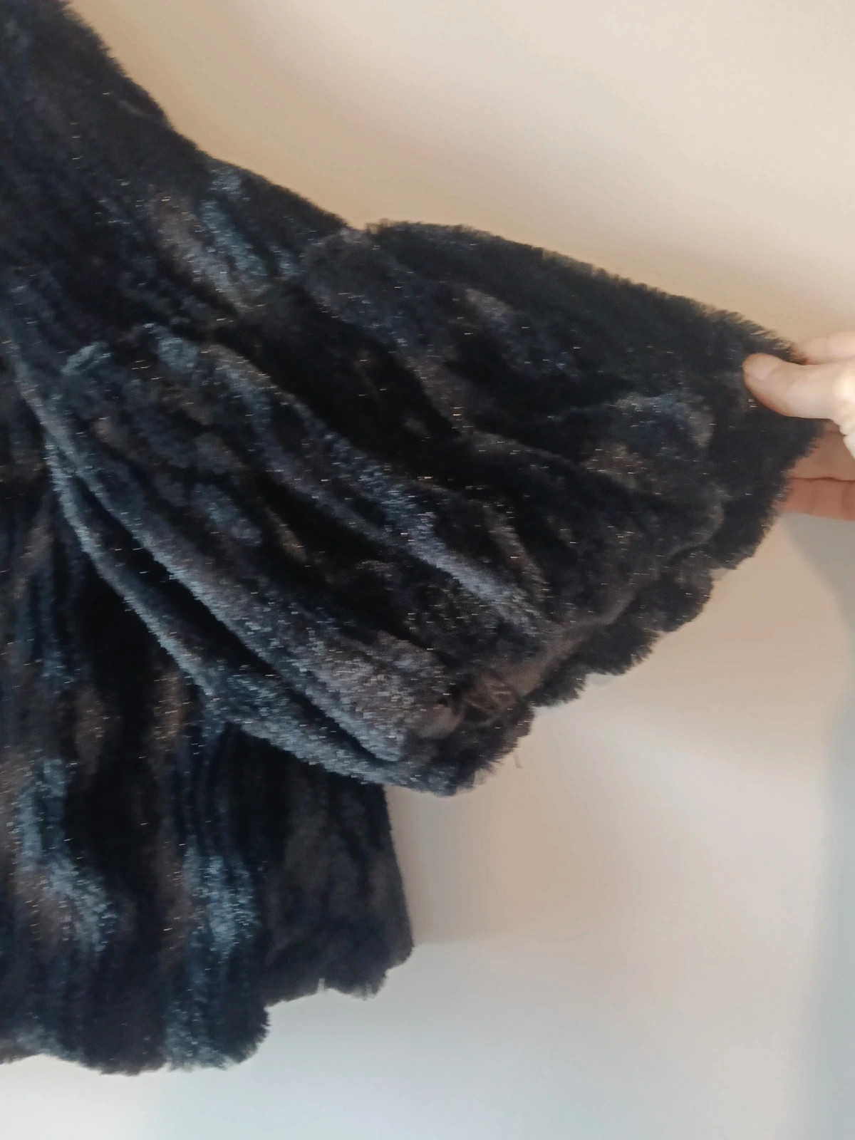 Chaqueta bolero de pelo sintético negro elegante y2k estilo fiesta/vintage – H2 – taille Taille unique 2