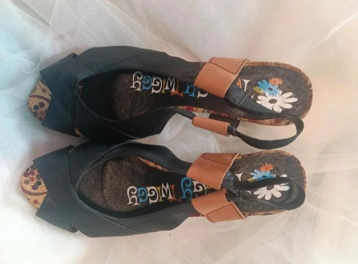Sandalias retro Negras/ marrón 🤎 Twiggy viral T 39 – Twiggy – taille 39 4