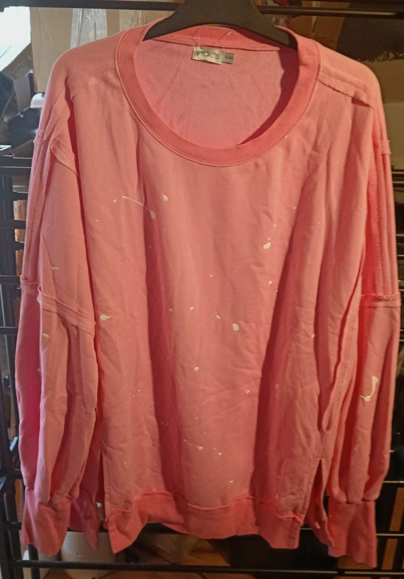 Sudadera Rosa Estilo Paint Splatter – Ricki's – taille XL