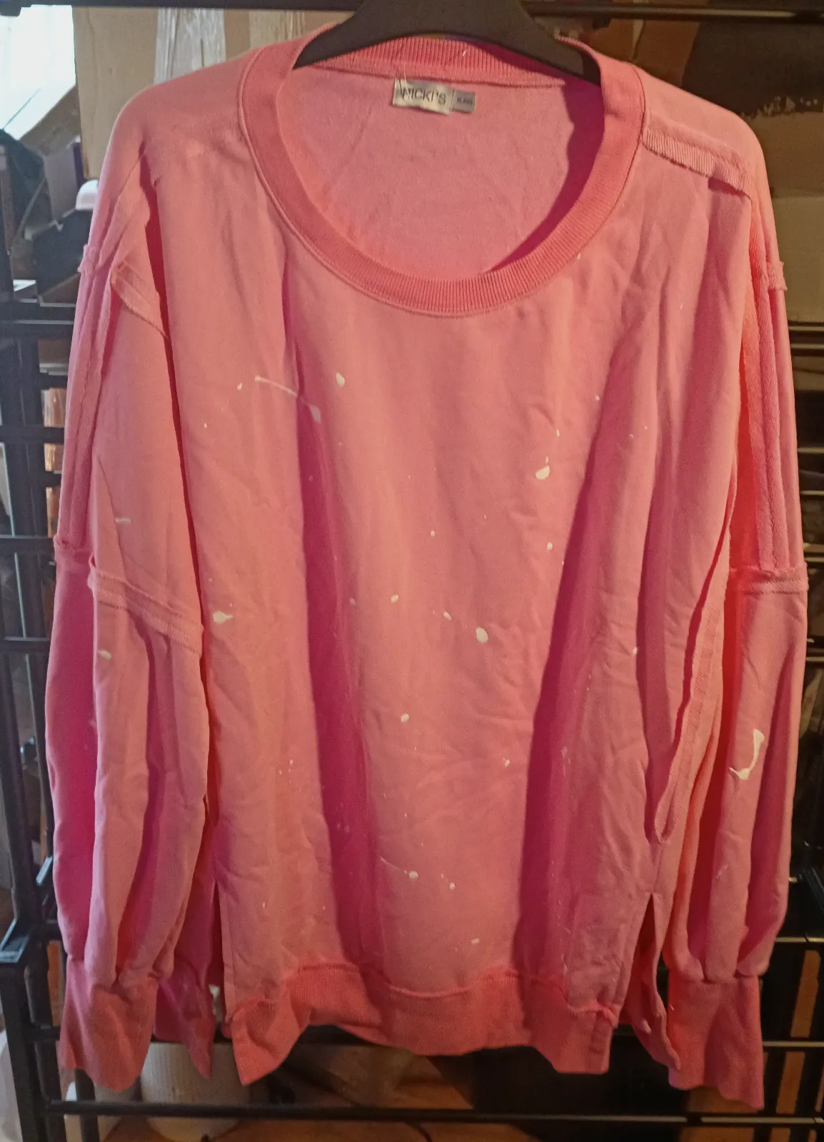 Sudadera Rosa Estilo Paint Splatter – Ricki's – taille XL 2