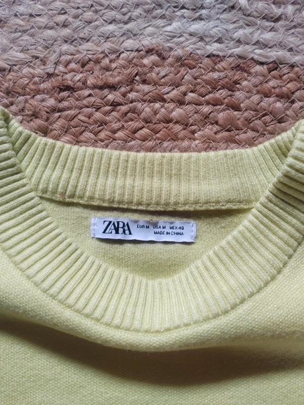 Pull bonne qualité zara jaune homme taille M – Zara – taille M / 38 / 10 3
